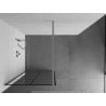Mexen Kioto Walk-in-Duschwand 90 x 200 cm, schwarzes Gitter 8 mm, Chrom - 800-090-101-01-77