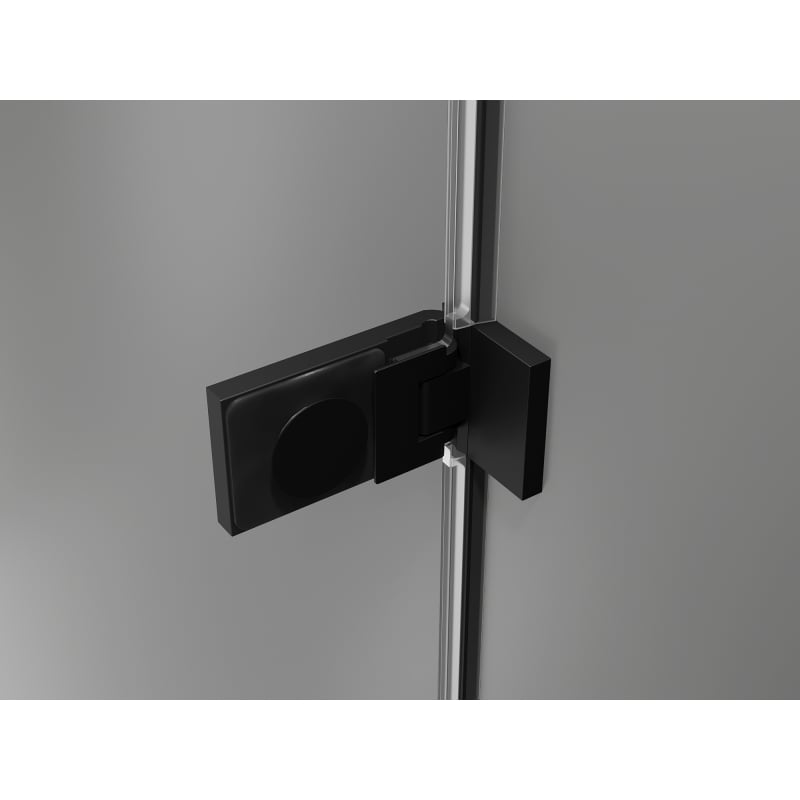 Mexen Lunar-F L klappbare Duschkabine links 100 x 90 cm, transparent, schwarz - 836L-100-090-70-00-L
