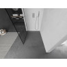 Mexen Kioto Walk-In-Duschwand 100 x 200 cm, schwarzes Gitter 8 mm, Chrom - 800-100-101-01-77