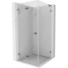 Mexen Lunar-F L faltbare Duschkabine links 80 x 80 cm, transparent, Pistolenmetall - 836L-080-080-95-00-L