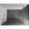 Mexen Kioto Duschwand Walk-in 140 x 200 cm, schwarzes Raster 8 mm, Chrom - 800-140-101-01-77