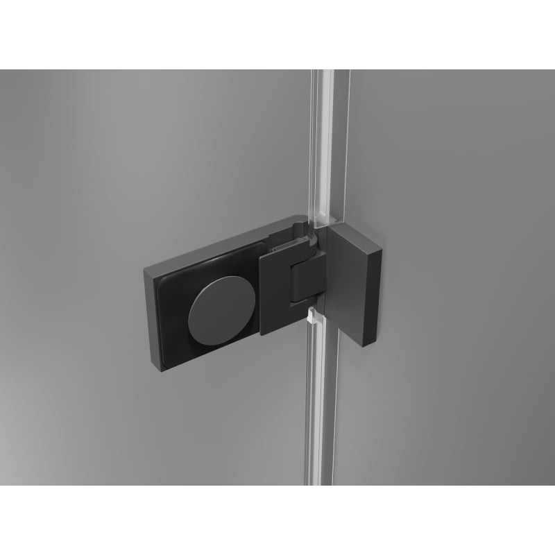 Mexen Lunar-F L klappbare Duschkabine links 100 x 80 cm, transparent, Gun Metal - 836L-100-080-95-00-L