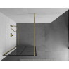Mexen Kioto Duschwand Walk-in 70 x 200 cm, schwarzes Gitter 8 mm, gold - 800-070-101-50-77