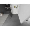 Mexen Kioto Duschwand Walk-in 80 x 200 cm, schwarzes Gitter 8 mm, gold - 800-080-101-50-77