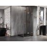 Mexen Lunar-F Duschkabine faltbar rechts 80 x 80 cm, transparent, gebürstete Kupfer- 836-080-080-65-00-P