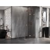 Mexen Lunar-F Duschkabine faltbar rechts 80 x 80 cm, transparent, gebürstete Kupfer- 836-080-080-65-00-P
