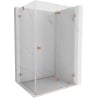 Mexen Lunar-F Klappbare Duschkabine rechts 85 x 80 cm, transparent, gebürstetes Kupfer- 836-085-080-65-00-P