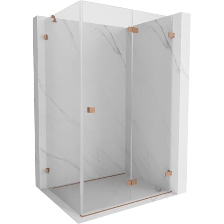 Mexen Lunar-F Faltduschkabine rechts 100 x 80 cm, transparent, gebürstetes Kupfer- 836-100-080-65-00-P