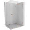Mexen Lunar-F Faltduschkabine rechts 100 x 80 cm, transparent, gebürstetes Kupfer- 836-100-080-65-00-P