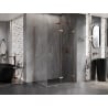 Mexen Lunar-F klappbare Duschkabine rechts 95 x 90 cm, transparent, gebürstetes Kupfer- 836-095-090-65-00-P