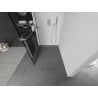 Mexen Kioto+ Duschwand mit Regal Walk-in 120 x 200 cm, schwarzes Gitter, Chrom - 800-120-121-01-77