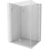 Mexen Lunar-F L Falttür-Duschkabine links 90 x 80 cm, transparent, gebürsteter Nickel - 836L-090-080-97-00-L
