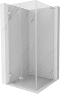 Mexen Lunar-F L faltbare Duschkabine links 90 x 90 cm, transparent, gebürsteter Nickel - 836L-090-090-97-00-L