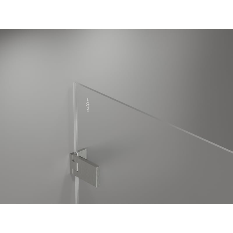 Mexen Lunar-F L Faltbare Duschkabine links 95 x 90 cm, transparent, gebürstetes Nickel - 836L-095-090-97-00-L