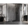 Mexen Lunar-F faltbare Duschkabine rechts 85 x 80 cm, transparent, gebürstet gun gray - 836-085-080-66-00-P