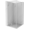 Mexen Lunar-F L Duschkabine faltbar links 100 x 100 cm, transparent, gebürsteter Nickel - 836L-100-100-97-00-L
