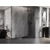 Mexen Lunar-F Faltbare Duschkabine rechts 90 x 80 cm, transparent, gebürstetes Gun Gray - 836-090-080-66-00-P