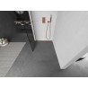 Mexen Kioto Walk-in Duschwand 90 x 200 cm, schwarzes Gitter 8 mm, Roségold - 800-090-101-60-77