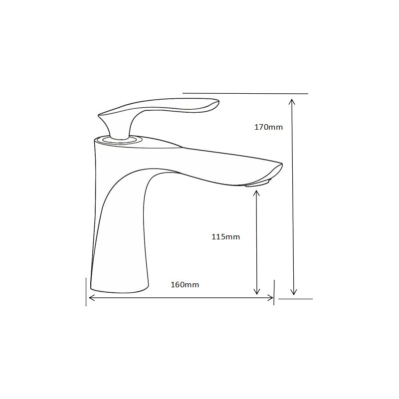 Mexen Lily Waschbeckenarmatur, Chrom - 73600-00