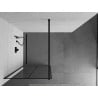 Mexen Kioto Duschwand Walk-in 90 x 200 cm, schwarzes Gitter 8 mm, schwarz - 800-090-101-70-77