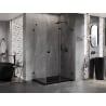 Mexen Lunar-F faltbare Duschkabine rechts 90 x 80 cm, transparent, schwarz - 836-090-080-70-00-P