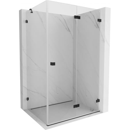 Mexen Lunar-F faltbare Duschkabine rechts 90 x 80 cm, transparent, schwarz - 836-090-080-70-00-P