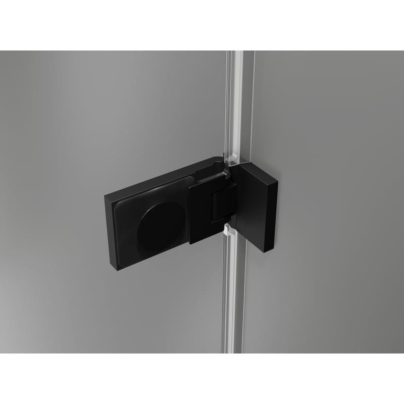 Mexen Lunar-F faltbare Duschkabine rechts 100 x 80 cm, transparent, schwarz - 836-100-080-70-00-P