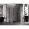 Mexen Lunar-F faltbare Duschkabine rechts 100 x 80 cm, transparent, schwarz - 836-100-080-70-00-P