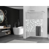 Mexen Kioto+ Duschwand mit Regal Walk-in 70 x 200 cm, weißes Muster, Chrom - 800-070-121-01-85