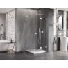 Mexen Lunar-F L Duschkabine klappbar rechts 80 x 80 cm, transparent, weiß - 836L-080-080-20-00-P