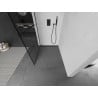 Mexen Kioto Duschwand Walk-in 100 x 200 cm, schwarzes Gitter 8 mm, schwarz - 800-100-101-70-77