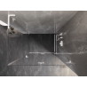 Mexen Lunar-F L Klappduschkabine rechts 95 x 80 cm, transparent, weiß - 836L-095-080-20-00-P