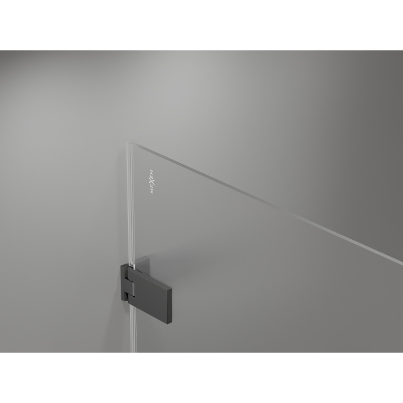 Mexen Lunar-F Faltduschkabine rechts 85 x 80 cm, transparent, Gun Metal - 836-085-080-95-00-P