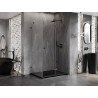 Mexen Lunar-F Faltdusche rechts 95 x 80 cm, transparent, Gun Metal - 836-095-080-95-00-P
