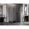 Mexen Lunar-F Duschkabine klappbar rechts 95 x 90 cm, transparent, Gun Metal - 836-095-090-95-00-P