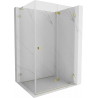Mexen Lunar-F L faltbare Duschkabine rechts 90 x 80 cm, transparent, gold - 836L-090-080-50-00-P