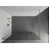 Mexen Kioto Duschwand Walk-in 70 x 200 cm, schwarzes Muster 8 mm, gold - 800-070-101-50-78