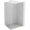 Mexen Lunar-F L Duschkabine faltbar rechts 95 x 80 cm, transparent, gold - 836L-095-080-50-00-P