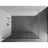 Mexen Kioto Duschwand Walk-in 80 x 200 cm, schwarzes Muster 8 mm, gold - 800-080-101-50-78
