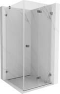 Mexen Lunar-F faltbare Duschkabine rechts 100 x 100 cm, transparent, Gun Metal - 836-100-100-95-00-P