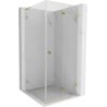 Mexen Lunar-F L faltbare Duschkabine rechts 90 x 90 cm, transparent, gold - 836L-090-090-50-00-P
