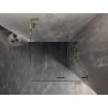 Mexen Lunar-F L Faltbare Duschkabine rechts 100 x 100 cm, transparent, gold - 836L-100-100-50-00-P
