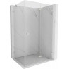 Mexen Lunar-F Duschkabine faltbar rechts 90 x 80 cm, transparent, gebürsteter Nickel - 836-090-080-97-00-P