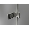 Mexen Lunar-F Duschkabine klappbar rechts 100 x 80 cm, transparent, gebürsteter Nickel - 836-100-080-97-00-P