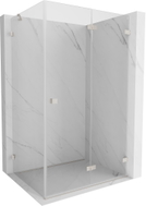 Mexen Lunar-F Duschkabine klappbar rechts 100 x 80 cm, transparent, gebürsteter Nickel - 836-100-080-97-00-P