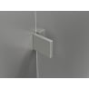 Mexen Lunar-F Duschkabine faltbare rechte Seite 90 x 90 cm, transparent, gebürsteter Nickel - 836-090-090-97-00-P