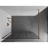 Mexen Kioto Duschwand Walk-in 90 x 200 cm, schwarzes Muster 8 mm, Roségold - 800-090-101-60-78
