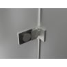 Mexen Lunar-F faltbare Duschkabine rechts 100 x 100 cm, transparent, gebürsteter Nickel - 836-100-100-97-00-P
