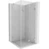 Mexen Lunar-F faltbare Duschkabine rechts 100 x 100 cm, transparent, gebürsteter Nickel - 836-100-100-97-00-P