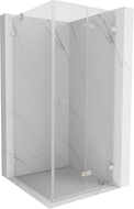 Mexen Lunar-F faltbare Duschkabine rechts 100 x 100 cm, transparent, gebürsteter Nickel - 836-100-100-97-00-P